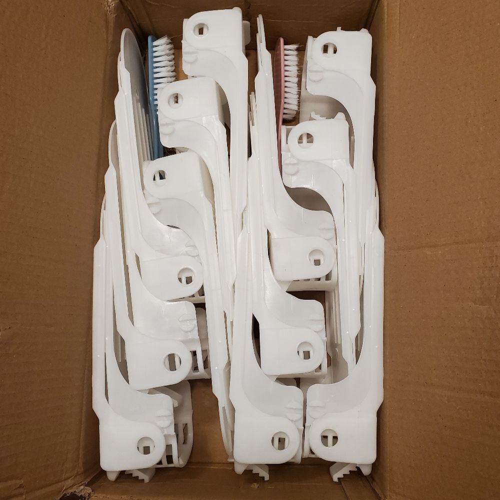 Shoe Slot Space Saver Stacker Organizers in White 12 Pieces. - Picture 7 of 8